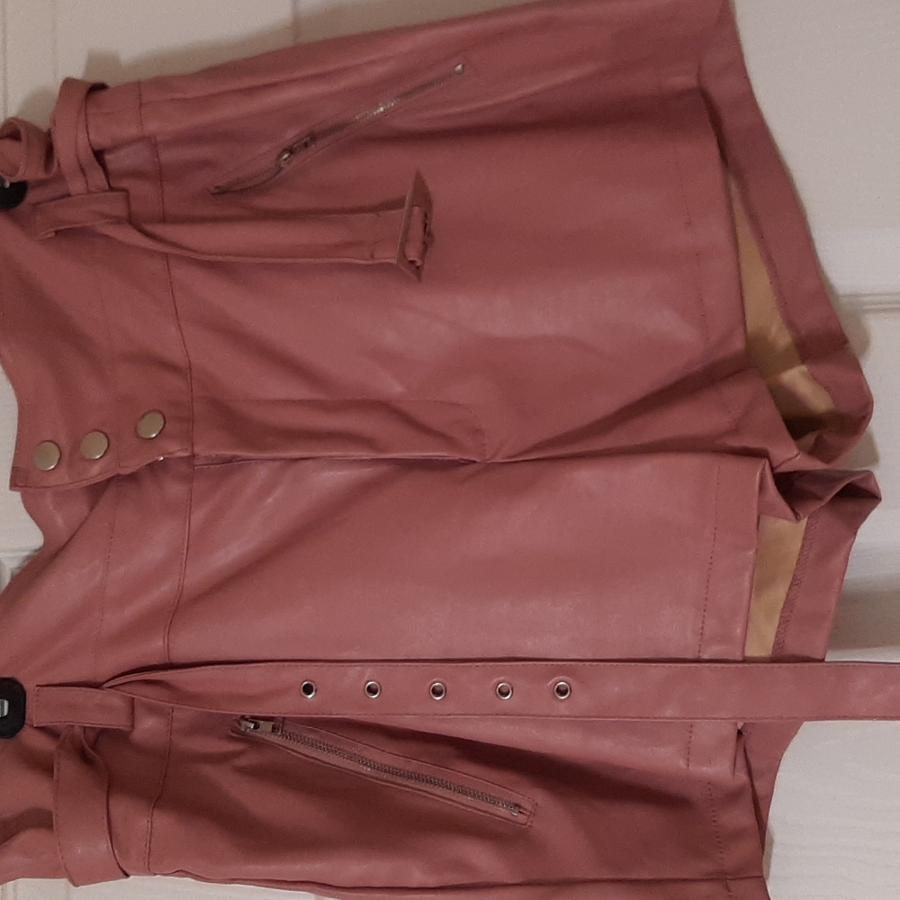 Faux leather shorts